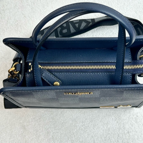 Karl Lagerfeld Blue Crossbody Satchel Bag NWT - Picture 14 of 16